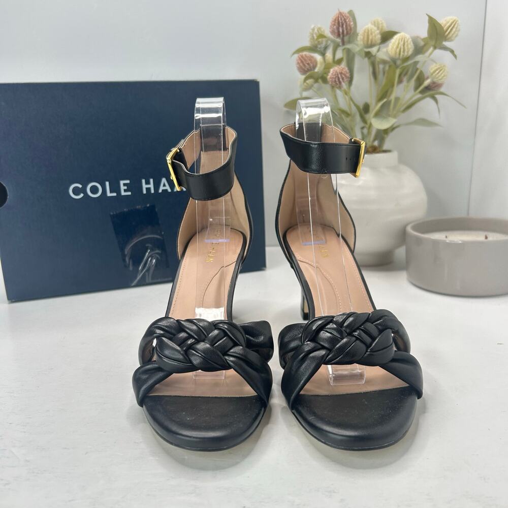 Cole Haan Adella Leather SDE Sandal 65M Black W28254 Women 8B Tried On
